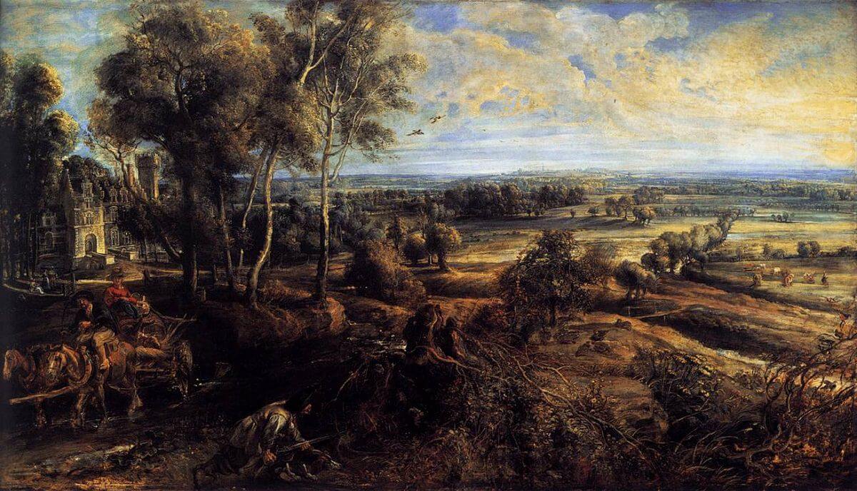 Autumn Landscape with a View of Het Steen, 1636 by Peter Paul Rubens