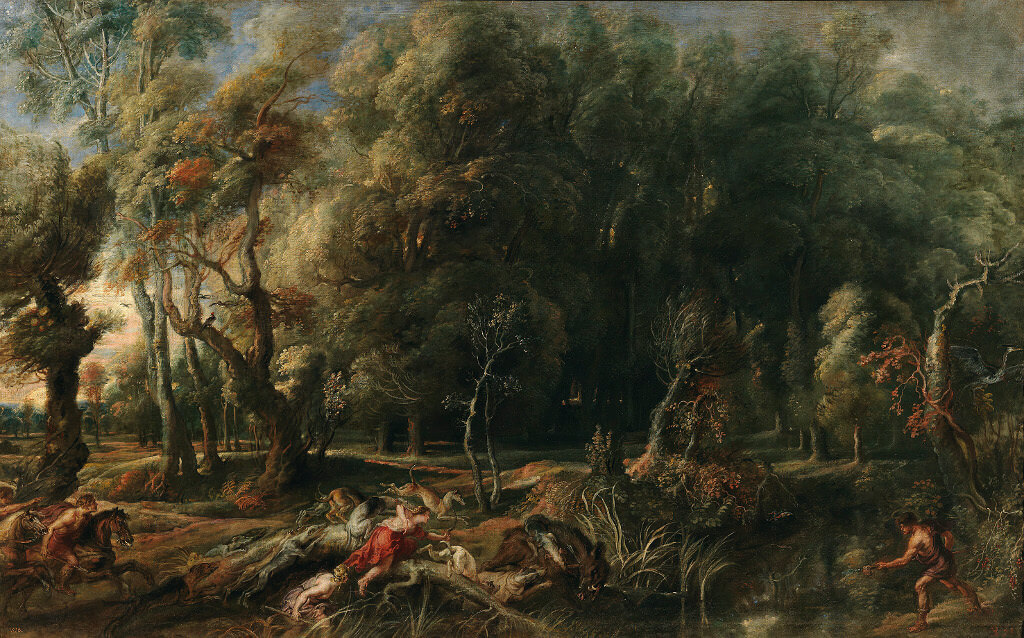 Landscape with Hunt of Atalanta and Meleager, 1635 by Peter Paul Rubens