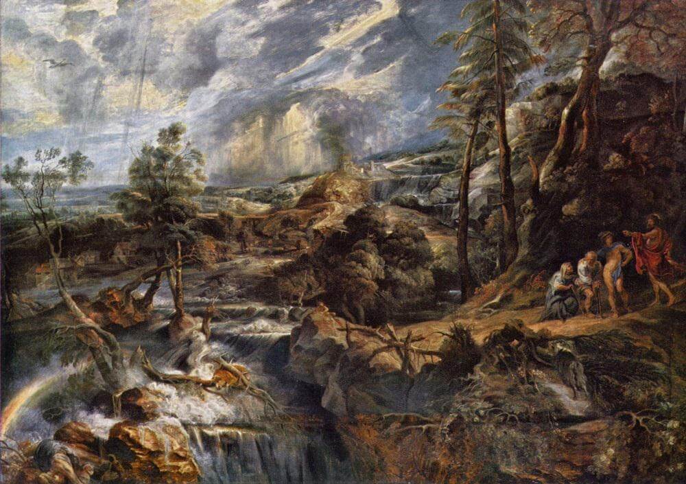 Stormy Landscape with Philemon and Baucis, 1620 by Rubens