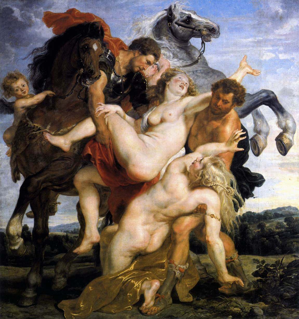 The Rape of the Daughters of Leucippus, 1617 by Peter Paul Rubens