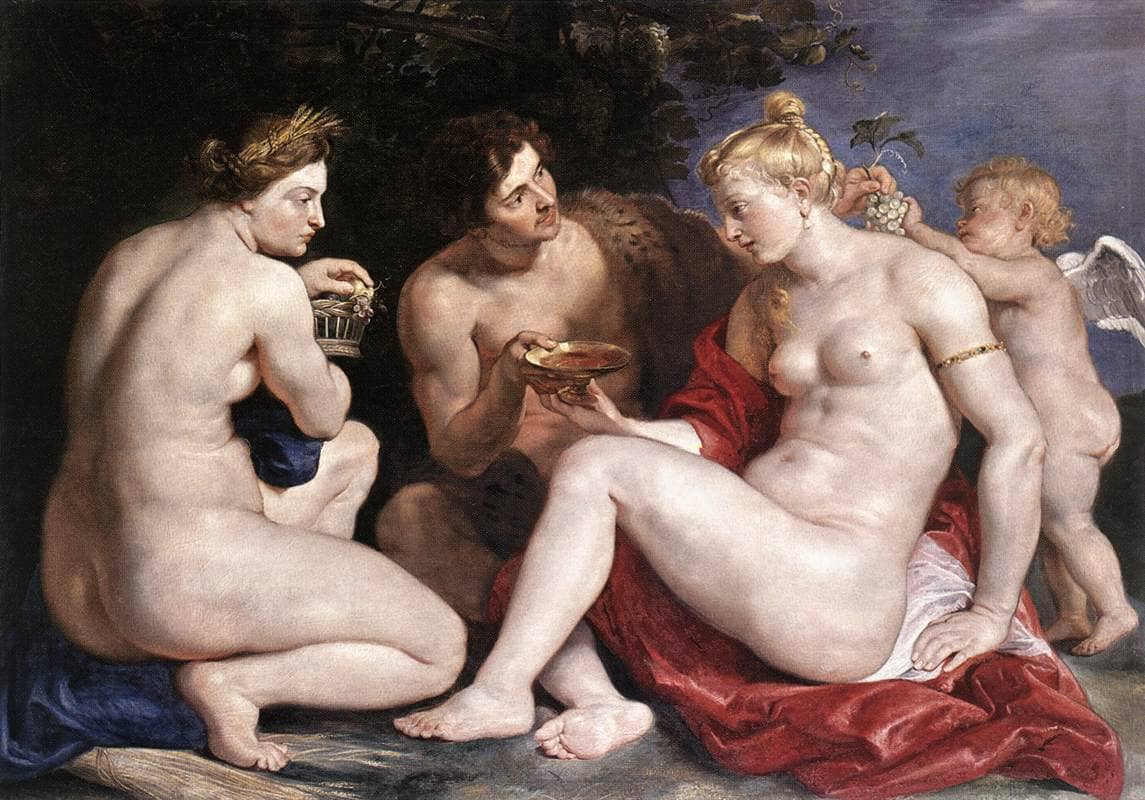 Venus, Cupid, Bacchus and Ceres, 1612 by Peter Paul Rubens
