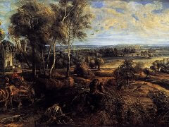 Autumn Landscape with a View of Het Steen by Peter Paul Rubens