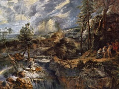 Stormy Landscape with Philemon and Baucis by Peter Paul Rubens