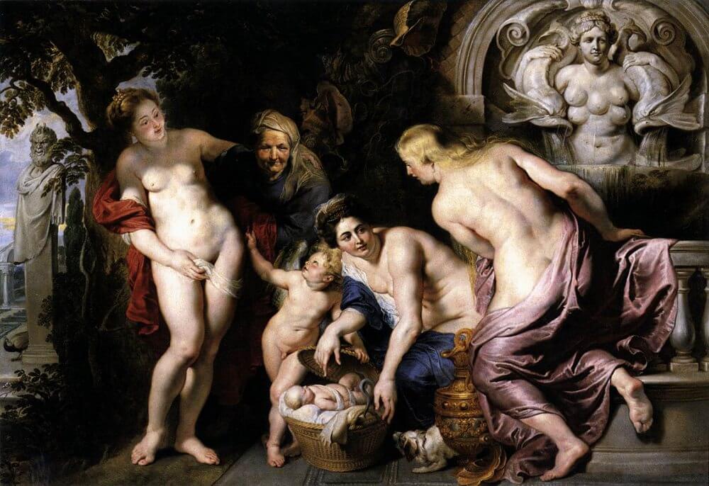 The Discovery of the Child Erichthonius, 1615 by Rubens